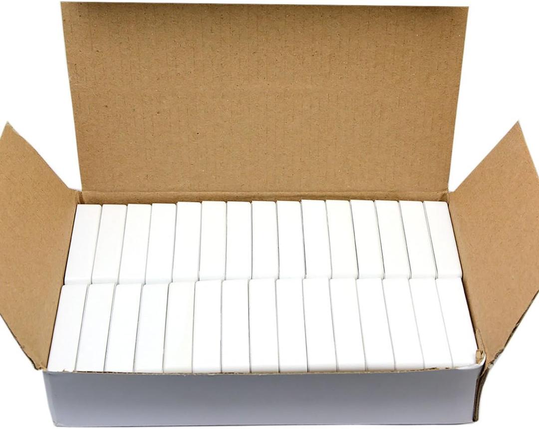 CMS Magnetics - (16-Pack Dominos White) Super Strong Colorful Ceramic Magnets for Dry Erase Whiteboards, Bulletins, Refrigerator, Office, Kitchen, School, Classroom
