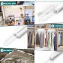 WNSNOU 2 Pack Plug-in LED Shop Light, 4FT Tube, IP66 Waterproof and Linkable, 36W With Cord, 5000K Ceiling/Closet, 4000LM Under Cabinet for Room Garage
