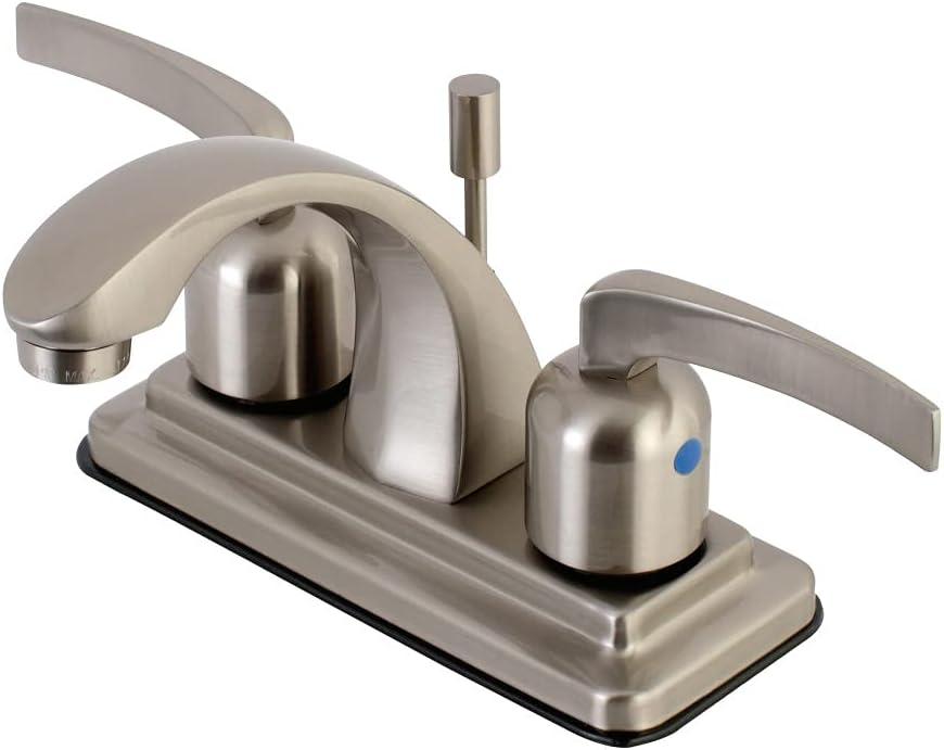 Kingston Brass KB4648EFL Centurion 4-Inch Center Set Lavatory Faucet with Retail Pop-up, Brushed Nickel