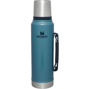 Stanley Classic Legendary Vacuum Bottle 1.1 qt | Wide Mouth with Leakproof Cup Lid | Keep Drinks Hot or Cold | Packable for Travel | Insulated Stainless Steel Thermos | BPA-Free | Hammertone Lake