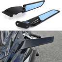 Motorcycle Adjustable Rotating Side Mirror Fit for KAWASAKI Ninja 400 NINJA 650 (2018-2022)/Ninja 500 SE NINJA 500 (2024) CNC Aluminum Rearview Wing Mirrors Fit for ZX-10R ZX6R ZX-636 ZX-4R