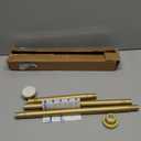 AIZESI Gold Tension Curtain Rod No Drilling 28-50 Inch 1PCS,Spring Tension Rod Non-Slip,Bathroom Shower Rod Non-Rust,Adjusatable Tension Rod For Windows Doorway Curtains