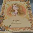 Gospire Travel Makeup Mirror with Lights and Magnification 10X, Portable Make Up Compact Tabletop Mirror with Adjustable Stand, 3 Colored Lights Rechargeable Lighted LED Vanity Mirror - Pink 