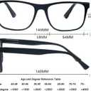 OLOMEE Blue Light Blocking Reading Glasses Mens Large Oversized Square Readers +0.50 Wide Men W/Big Head/Large Face