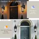 Dusk to Dawn Exterior Lighting Fixtures 21 Inch Large Porch Lights Outdoor Black Aluminum Outside Lights for House Garage and Patio E26 Socket Downwards Installation