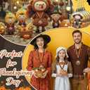 Kenning 20 Pcs Pumpkin Scarecrow Thanksgiving Award Medals, 2" Metal Medals with Neck Ribbon for Harvest Festival Award Trophy for Home School Party Favors Holiday Event Decor Supplies