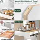 MyLifeUNIT Pull Out Cabinet Drawer Organizer, 26" W x 21" D Wood Pull Out Drawers for Kitchen Cabinet, Pantry Slide Out Drawer Organizers and Storage Shelves