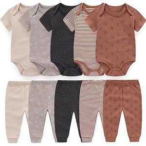 Baby Layette Set Baby Boys' 10-Piece Bodysuits Pants Set Toddler Girl Boy Unisex Baby Gift Sets 3M