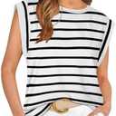 WIHOLL Cap Sleeve Tops for Women Summer Top Basic Tee Shirts Business Casual Tank Loose Fit 2026 Fashion, Large