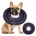 IDOMIK Dog Recovery Collar, Waterproof Soft Dog Cone After Surgery, Comfy Protective Elizabethan Collar Alternative for Dogs Cats, Adjustable Pet Neck Donut Cone Anti-Licking Biting Wounds, Grey, M