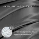 MR&HM Satin Bed Sheets, King Size Sheets Set, 6 Pcs Silky Bedding Set with 15 Inches Deep Pocket for Mattress (King, Dark Grey)