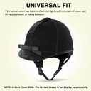 Harrison Howard Velvet Equestrian Helmet Cover with Bow Helmet Cover Only, NOT a Helmet