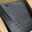 Floor Mats for 2020-2024 Tesla Model Y 5-Seat, 3 PCS Tesla Model Y Accseeories Front & Rear Set, Precision Custom All-Weather TPE Waterproof Floor Liners