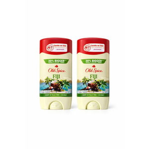 Old Spice Men's Antiperspirant & Deodorant, 24/7 Lasting Freshness, Advanced Sweat & Odor Protection with Skin Conditioners, Invisible Solid, Fiji with Palm Tree Scent, 3.4 oz (Pack of 2)