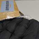 Rectangular Stool Cushion Set of 2, Soft Saddle Stool Cushions with Ties, Nonslip and Washable, Black, 18 x 10.5 x 4 Inch