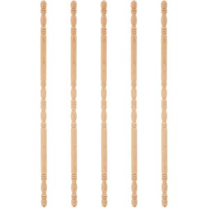 5 Pack Traditional Corner Wall Protector Wood Decorative Wall Corner Guard 39-1/2 Inch x 1 Inch Dia. 90 Degree Notch Sanded Edge Protector (Red Oak)