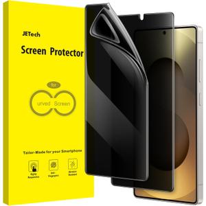 JETech Privacy Screen Protector for Samsung Galaxy S25 Ultra 5G, Anti-Spy Flexible TPU Film, Fingerprint Unlock Compatible, 2-Pack