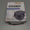 Smart Fried Egg Cooker, Automatic Fried Egg Maker for 6 Features like Sunny Side Up, Over Easy, Fully Cooked & More. Auto Power Off, Alarm, Round Shape, Non Stick Coating (Black)