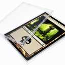 Cards Sleeves Top Loaders 10 Hard Acrylic Card Protector Clear Card Brick + 2 Display Stand Fit for Trading Cards,Standard Sports Cards,Baseball Card Holder Cases Collectibles White