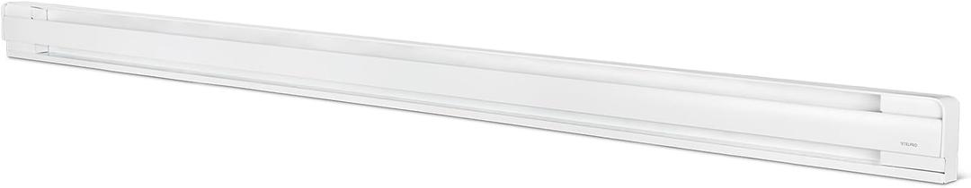 Stelpro Brava Electric Baseboard Heater  2500W / 240V (1875W / 208V)  71 L  5 7/8 H  Rounded Corners  Durable Steel Convection Heater for Large Room Heating (AB2502W)  White
