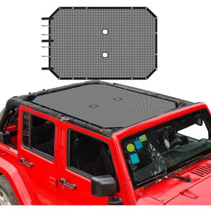 RT-TCZ for Jeep JKU Sunshade Mesh Shade Top 4 Door for Jeep Wrangler 2007-2017 JKU Black Bikini Top