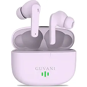 2023 A12 Pro Guvani True Wireless Earbuds Bluetooth 5.2 Headphones 60H Playback6 IPX5 Waterproof Stereo Earphones in-Ear Built-in Mic Headset Premium Deep Bass… (Purple)