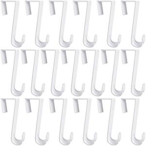 Jetec 9 Pcs Plastic Over The Door Clothes Hooks Bulk 4.72 Inch Long White Clothing Hanger Hooks Over The Door Hanging Hanger for Home Kitchen Bedroom Decoration (4.72‘’ Long)