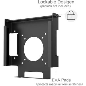 Anti-Theft Mount for Mac Mini - Wall, Under Desk, or Monitor VESA Mount for Mac Mini 2018-2021 M1