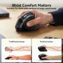 Acer Ergonomic Mouse Wireless, Vertical Computer Mouse for Office, Ergo Mice Rechargeable for Medium to Large Sized Hands, 2.4GHz USB Receiver, 800/1200/1600 DPI, 6 Buttons for Laptop, PC and Desktop