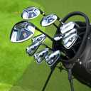 PGM Men's Complete Golf Club Sets - 15 Pieces - 2 Wood (#1,3), 1 Hybrid (#4H), 7 Irons(#5,6,7,8,9,PW,SW), 1 Putter - Golf Stand Bag, Right Handed - Ideal for Beginners