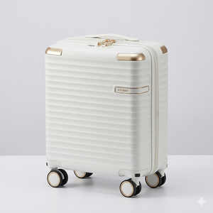 Joyway Carry on Luggage Airline Approved with TSA Lock, Hard Shell 18 Inch Travel Carry-on Suitcase with Spinner Wheels (White)