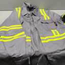 FR Shirts for Men 7oz High Visibility Fire Resistant Shirts CAT2 Welding Shirt 100% Cotton Hi Vis Flame Resistant Shirt Light Gray(X-Large)