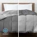 Bare Home Comforter - Reversible Colors - Goose Down Alternative - Ultra-Soft - Premium 1800 Series - All Season Warmth - Bedding Comforter (Twin/Twin XL, Grey/Light Grey)