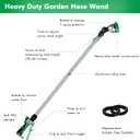 RESTMO 36-60 Metal Watering Wand, Long Telescopic Tube | 180 Adjustable Ratcheting Head | 7 Spray Patterns | Flow Control, Perfect Garden Hose Sprayer to Water Hanging Baskets, Shrubs, Green