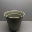 The HC Companies Eclipse Round Planter with Saucer - Outdoor & Indoor Plant Pot with Drainage Holes - Lightweight, UV-Resistant Plastic Pots for Plants, Flowers & Herbs (10" Seafoam, Pack of 1)