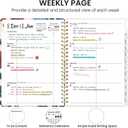 2026 Planner, Aesthetic Weekly and Monthly Planner for Women, Jan 2026 to Dec 2026, Hardcover 2026 Calendar Book with Monthly Tabs, Inner Pocket, Perfect for Office Home School - A4 (8.5" x 11"), Pomegranate