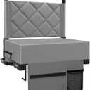 Stadium Seats with Back Support and Cushion Thick Padded Bleacher Chairs with Shoulder Strap, Portable Folding Stadium Seat Chair for Bleachers Includes Cup Holder and Side Pocket, Gray (1pcs)