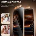 PDDKISS 2 Pack Privacy Screen Protector for iPhone 17 Pro Max | 2 Pack Camera Lens Protector Black Anti Spy Tempered Glass (2025) 6.9 inch