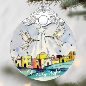 Bethlehem Christmas Ornaments: Oh Holy Night Ornament, Christmas Tree Decorations, Religious Holiday Decor, Stocking Stuffers, Gift Ideas, Xmas Gift, Christian Gifts & Religion Gifts (Religious Style 5)