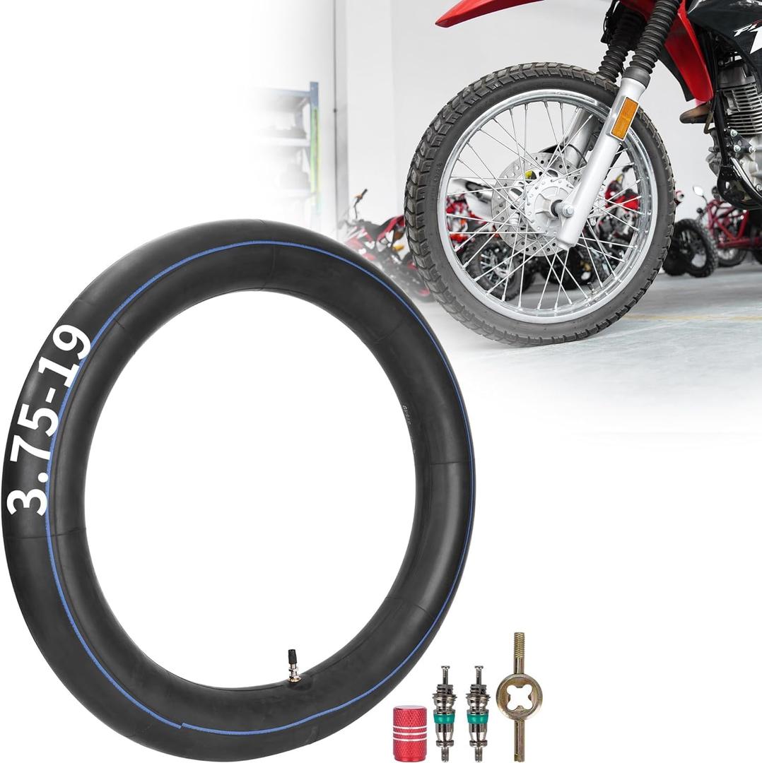 RUTU 3.75-19 3.50/4.00-19 (100/90-19) Motorcycle Inner Tubes Heavy Duty 110/90-19 Dirt Bike Inner Tube with TR4 Straight Valve Stem for M72 R71 R61 K750650 URAL MW DNEPR MT Tire 1 Pack