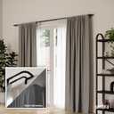 Umbra Twilight Double Curtain Rod Set Wrap Around Design Ideal for Blackout or Room Darkening Panels, 30 to 84 Inches, Black