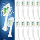 12 Pack Replacement Toothbrush Heads Compatible with fairywill P11 T9 Electric Toothbrush, W Shape Bristle Designed, Soft and Sanitary for Model P11 T9 Toothbrushes (Black)