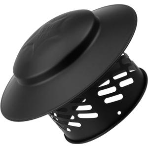 Cone Top Chimney Cap, RoundChimney Cover Cap Outside Roof Fireplace Screen Cover Exterior Stove Pipe Topper (Black, 3in)