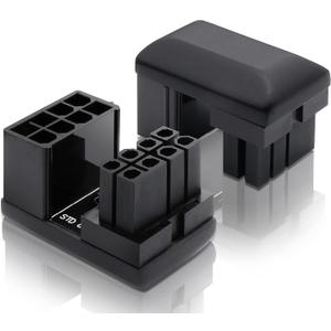 EZDIY-FAB GPU VGA PCIE 8 Pin U Turn 180 Degree Angle Connector Power Adapter Board for Desktop Graphics Card-Standard Type 2 Pack