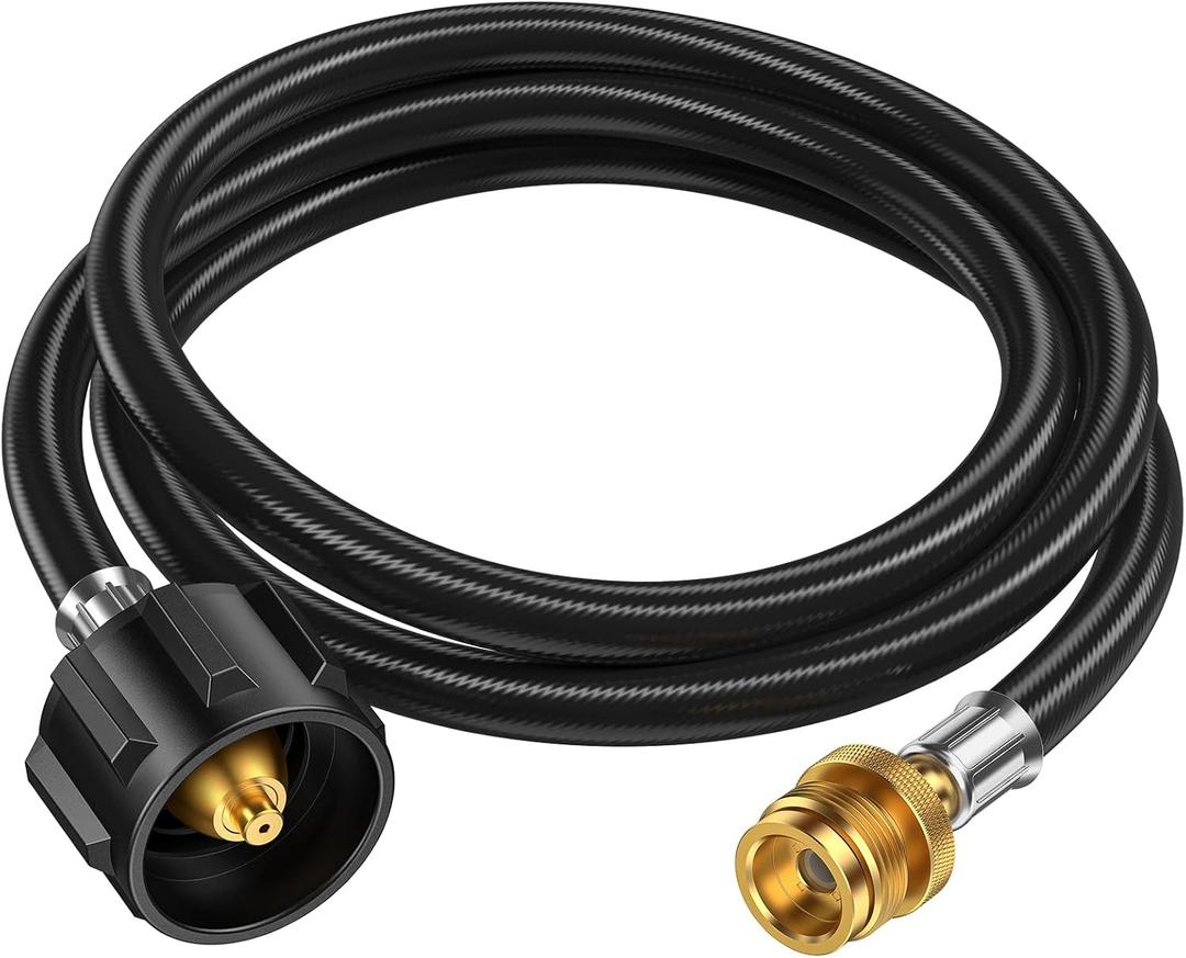 6 Feet Propane Hose Adapter 1lb to 20lbPropane Adapter 20lb to 1lb Converter, Propane Tank Adapter Hose 20 lb to 1 lb for Weber Q Grill/Coleman Stove/Blackstone Griddle/Buddy Heater
