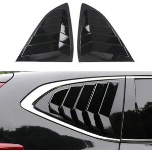 2Pcs Gloss Black Rear Side Window Louvers Shutter Cover Air Vent Louvers Scoop Cover Blinds Compatible for CRV 2022 2021 2019 2018 2017 Accessories