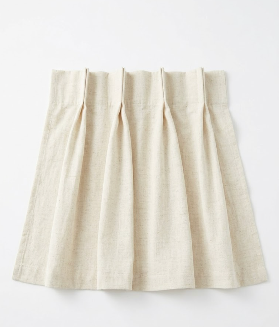Curtains 25"x19.5", 2Pcs, 
Pleat Light Filtering Curtains Semi Sheer Drapes