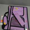Kids Travel Tray for Car Airplane - Toddler Car Seat Table Tray, Road Trip Essentials for Boys & Girls, Carseat Lap Desk for Kids Road Trip Activities (Purple Mermaid)