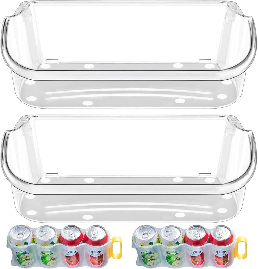 UPGRADE 240356402 Refrigerator Door Bin Replacement Part, Compatible with Frigidaire Refrigerator Door Shelf LFSS2612TF0 FFSS2615TS0 FGHS2631PF4A FGHS2655PF LGUS2642LF1 LFSS2612TE0 Door Bin(2-Pack)