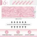6 Pack Light Pink Cheesecloth Table Runner 17x108 Inch Semi Sheer Boho Gauze Cheese Cloth Fabric Table Runners Table Decor for Wedding Party Baby Shower Birthday Home Decor Garden Farmhouse